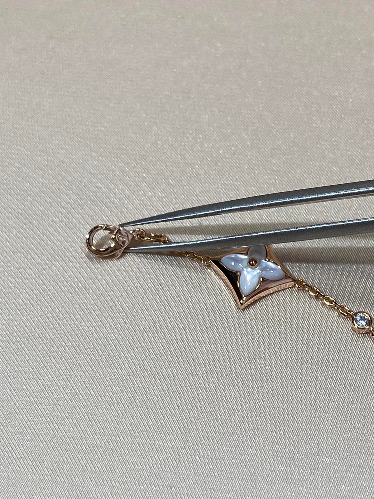 [Triumph Jewelry]STAR 4 MOTIF MOP DIAMOND PINK GOLD BRACELET