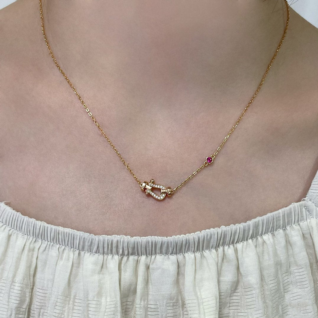 [Triumph Jewelry]FORCE 10 DIAMOND PINK GOLD NECKLACE