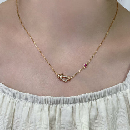[Triumph Jewelry]FORCE 10 DIAMOND PINK GOLD NECKLACE