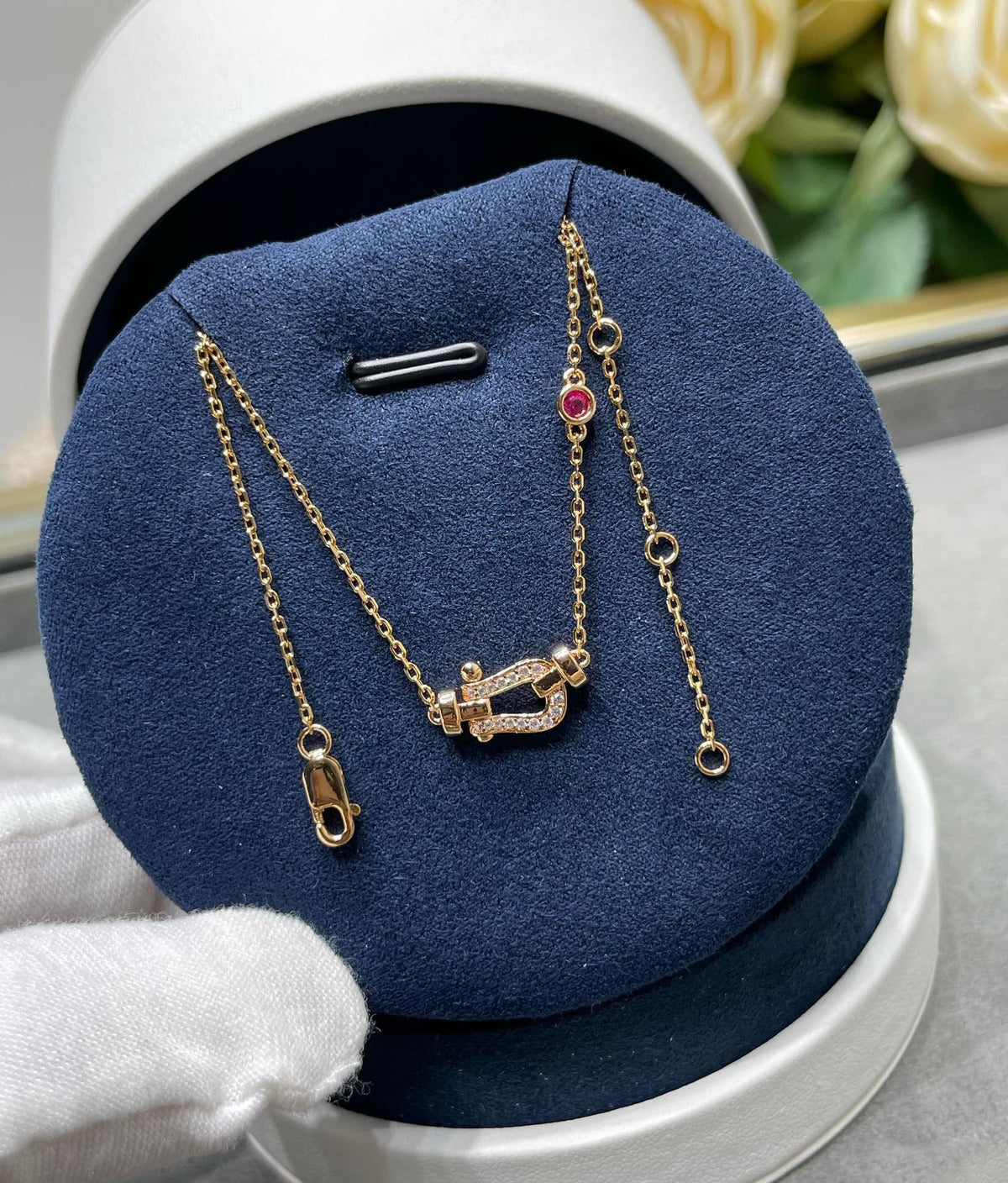 [Triumph Jewelry]FORCE 10 DIAMOND PINK GOLD NECKLACE