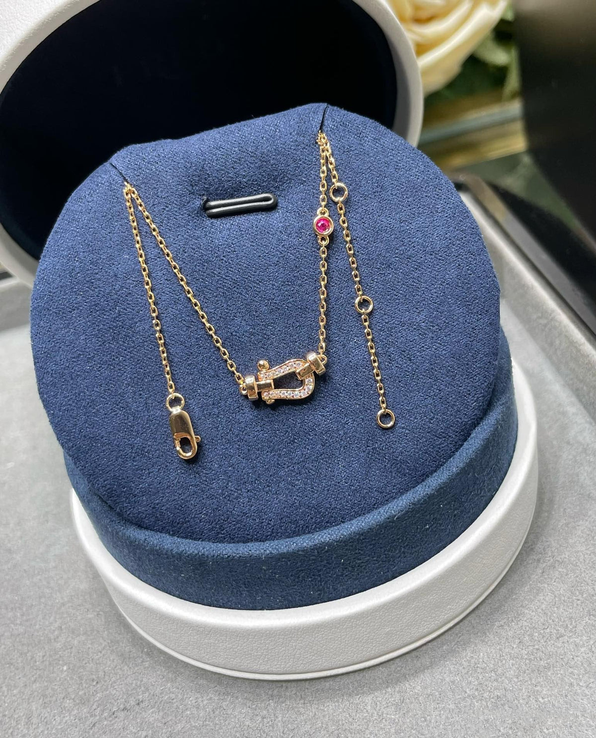[Triumph Jewelry]FORCE 10 DIAMOND PINK GOLD NECKLACE