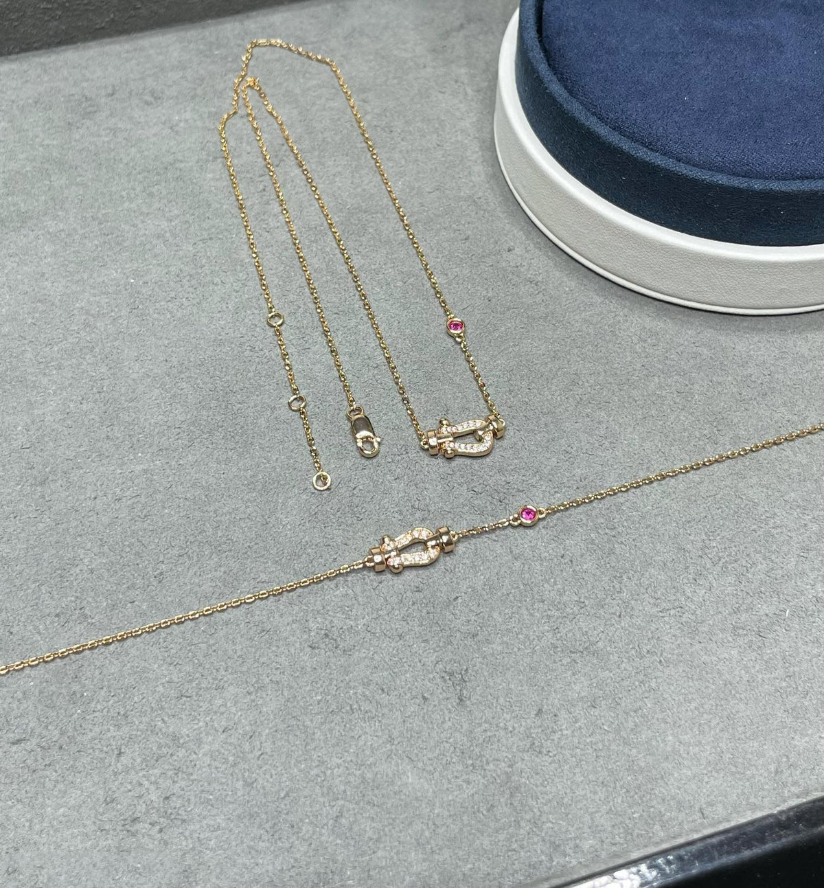 [Triumph Jewelry]FORCE 10 DIAMOND PINK GOLD NECKLACE