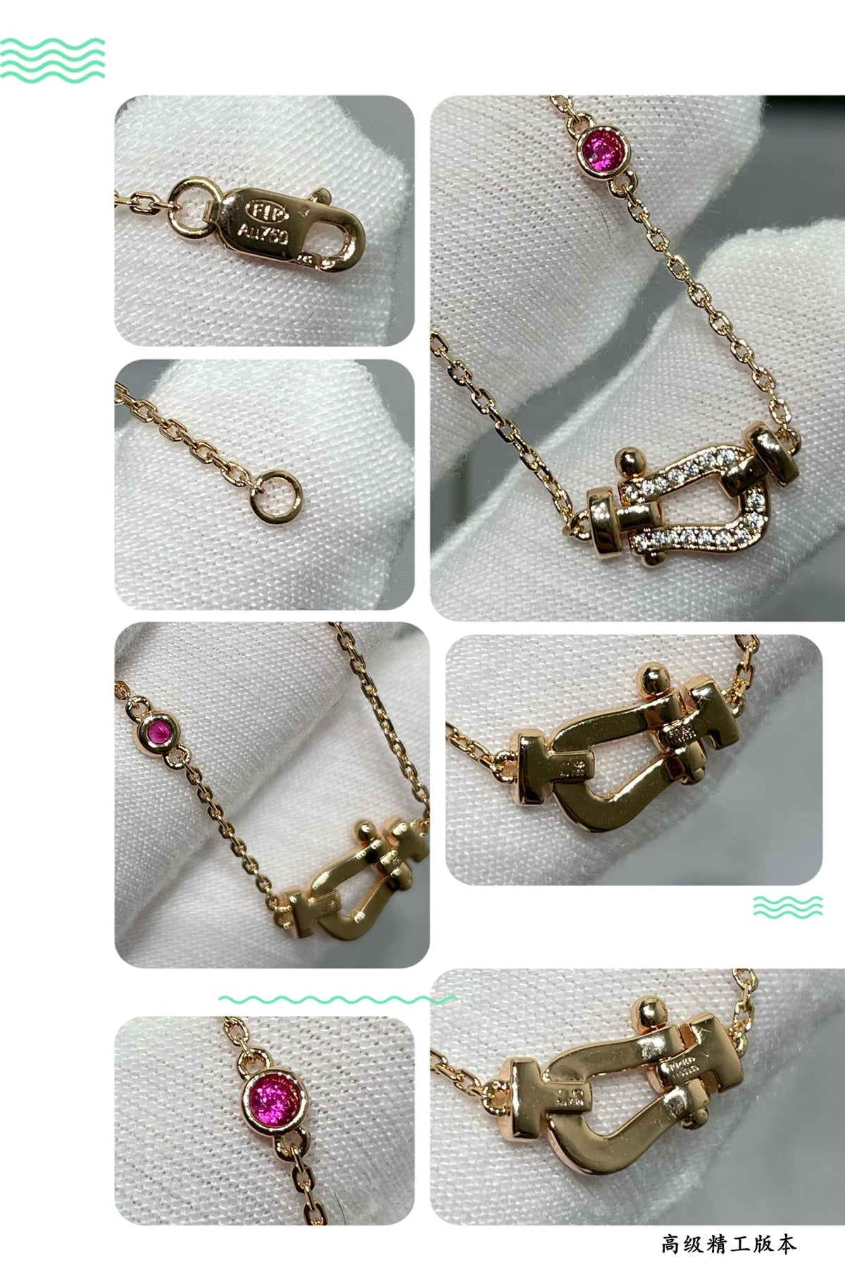 [Triumph Jewelry]FORCE 10 DIAMOND PINK GOLD NECKLACE