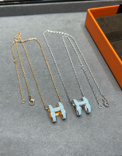 [Triumph Jewelry]POP H SKY BLUE NECKLACE