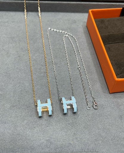 [Triumph Jewelry]POP H SKY BLUE NECKLACE