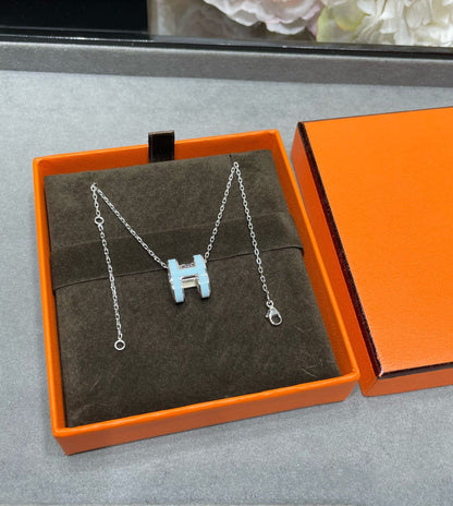 [Triumph Jewelry]POP H SKY BLUE NECKLACE