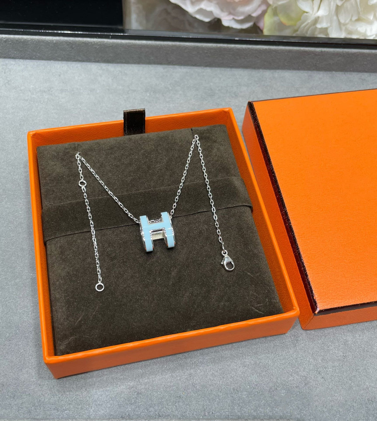 [Triumph Jewelry]POP H SKY BLUE NECKLACE