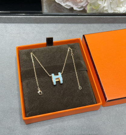 [Triumph Jewelry]POP H SKY BLUE NECKLACE