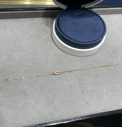[Triumph Jewelry]FORCE 10 DIAMOND CHAIN LINK PINK GOLD BRACELET