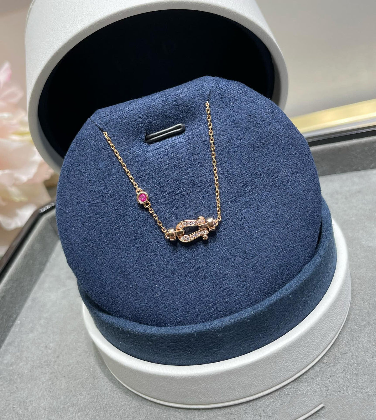 [Triumph Jewelry]FORCE 10 DIAMOND CHAIN LINK PINK GOLD BRACELET