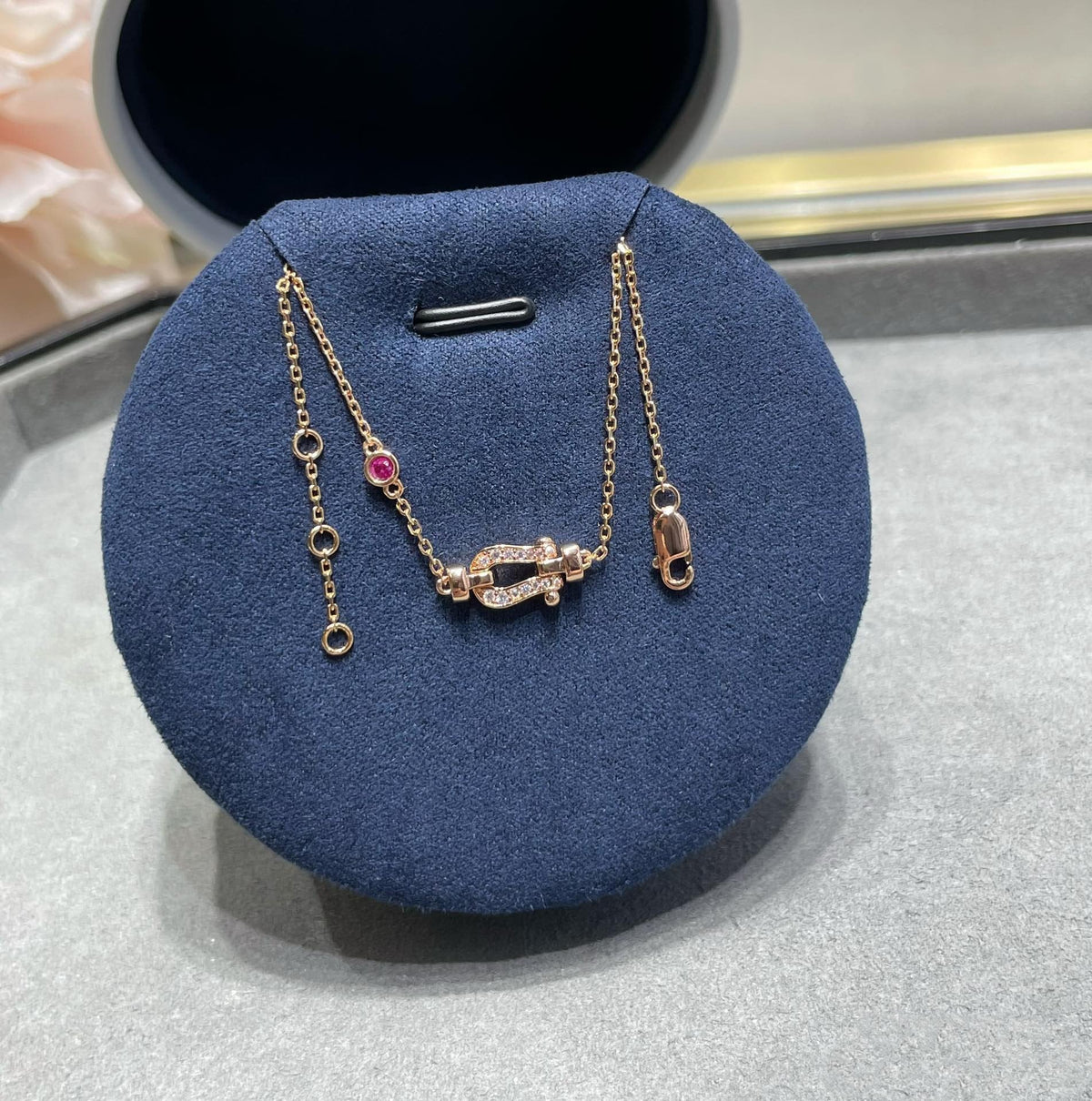 [Triumph Jewelry]FORCE 10 DIAMOND CHAIN LINK PINK GOLD BRACELET