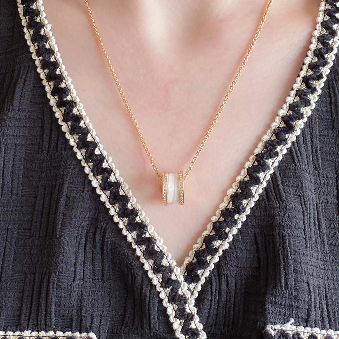 [Triumph Jewelry]ZERO 1 DIAMOND CERAMIC NECKLACE