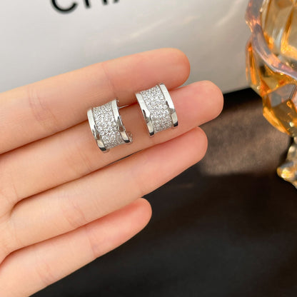 [Triumph Jewelry]ZERO 1 DIAMOND PAVED EARRINGS