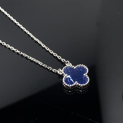 [Triumph Jewelry]CLOVER PIETERSITE SILVER LONG NECKLACE