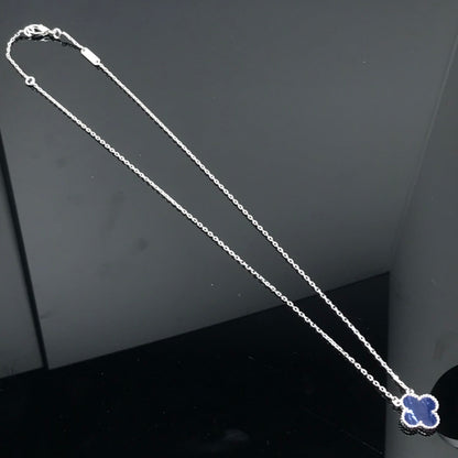 [Triumph Jewelry]CLOVER PIETERSITE SILVER LONG NECKLACE