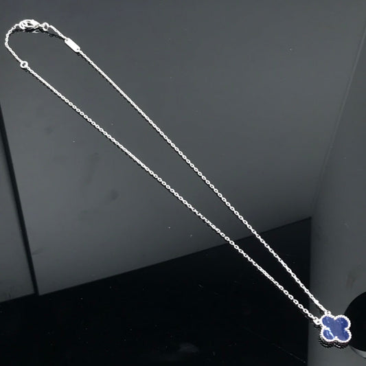 [Triumph Jewelry]CLOVER PIETERSITE SILVER LONG NECKLACE