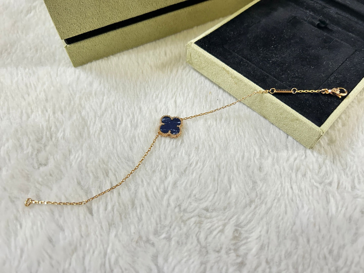 [Triumph Jewelry]CLOVER 1 MOTIF PIETERSITE BRACELET