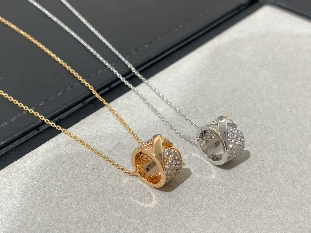 [Triumph Jewelry]LIENS EVIDENCE DIAMOND PAVED NECKLACE