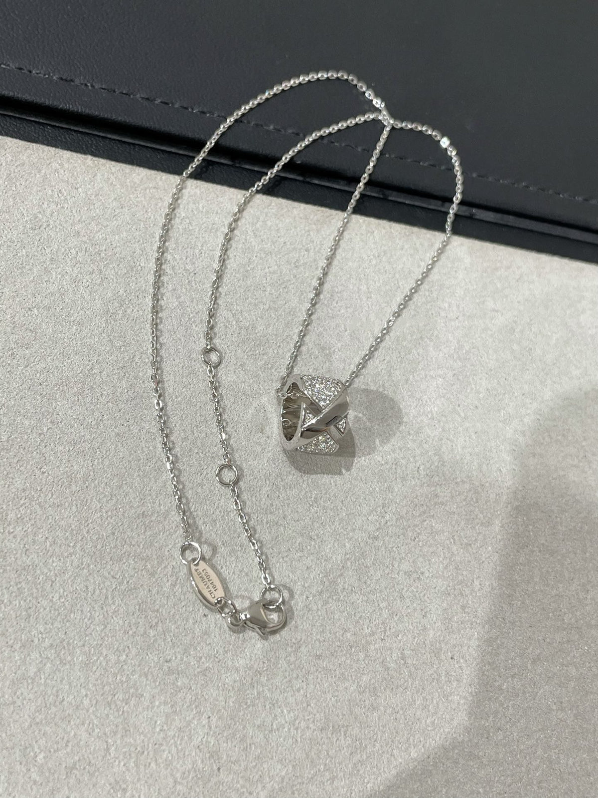 [Triumph Jewelry]LIENS EVIDENCE DIAMOND PAVED NECKLACE