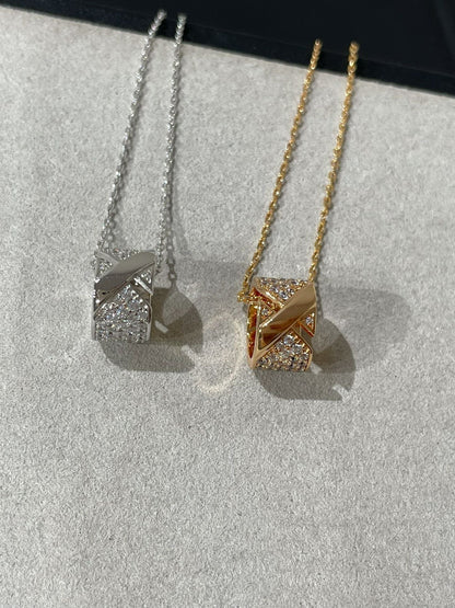 [Triumph Jewelry]LIENS EVIDENCE DIAMOND PAVED NECKLACE