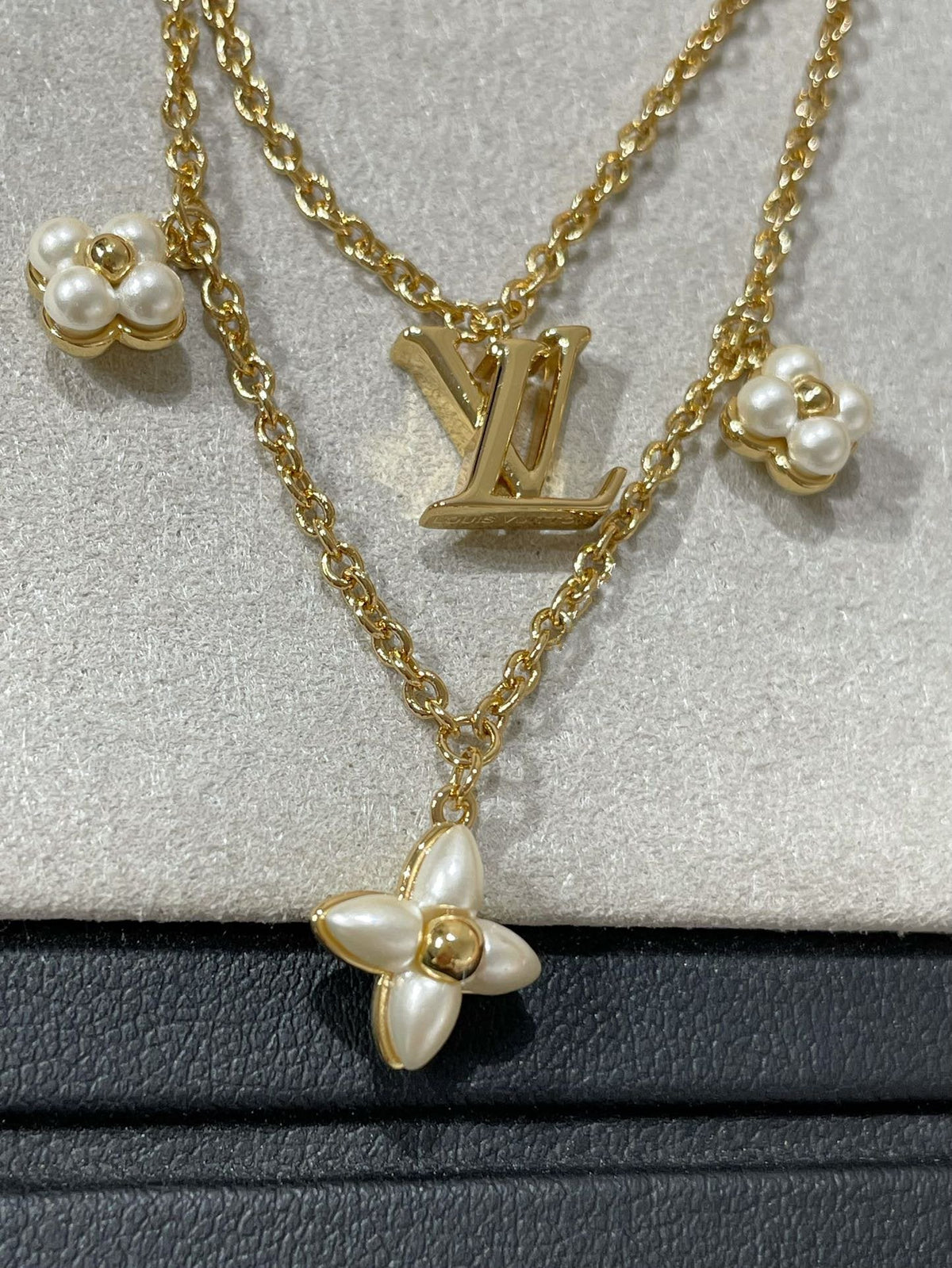[Triumph Jewelry]FLOWERGRAM GOLD MOP DOUBLE ROW NECKLACE