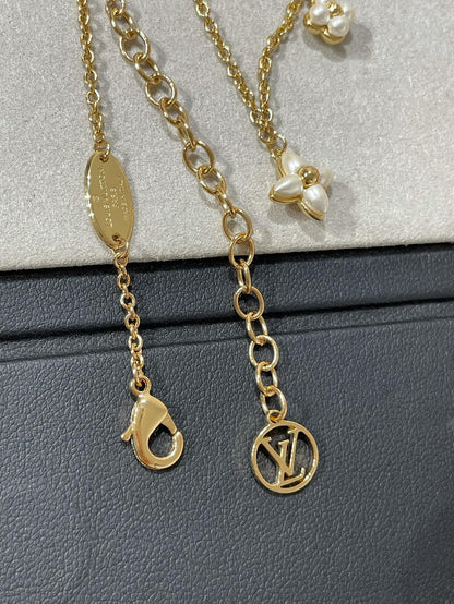 [Triumph Jewelry]FLOWERGRAM GOLD MOP DOUBLE ROW NECKLACE