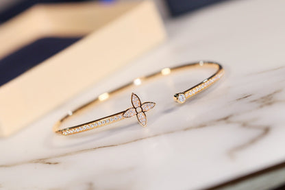 [Triumph Jewelry]IDYLLE GOLD OPEN BRACELET DIAMOND PAVED