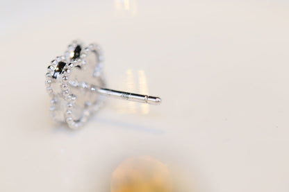 [Triumph Jewelry]CLOVER MINI TURQUOISE SILVER STUD EARRINGS