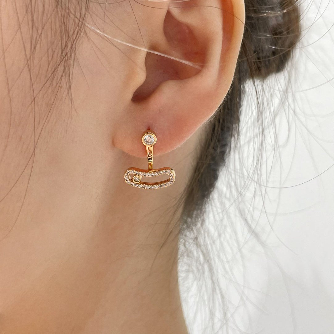 [Triumph Jewelry]MOVE UNO PINK GOLD DIAMOND EARRINGS
