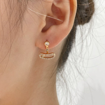 [Triumph Jewelry]MOVE UNO PINK GOLD DIAMOND EARRINGS