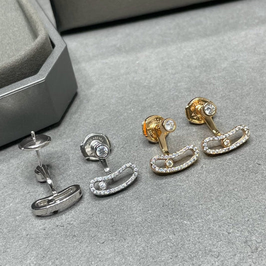 [Triumph Jewelry]MOVE UNO PINK GOLD DIAMOND EARRINGS