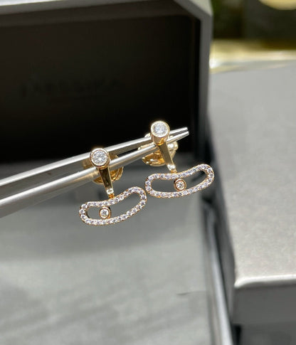 [Triumph Jewelry]MOVE UNO PINK GOLD DIAMOND EARRINGS