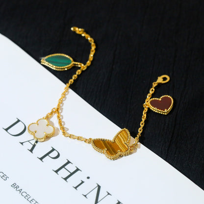 [Triumph Jewelry]LUCKY SPRING 5 MOTIF GOLD BRACELET