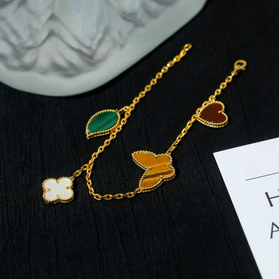 [Triumph Jewelry]LUCKY SPRING 5 MOTIF GOLD BRACELET