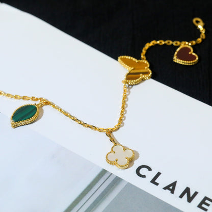 [Triumph Jewelry]LUCKY SPRING 5 MOTIF GOLD BRACELET