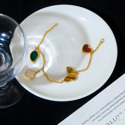 [Triumph Jewelry]LUCKY SPRING 5 MOTIF GOLD BRACELET
