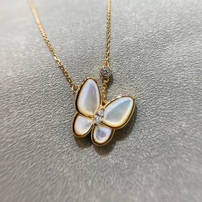 [Triumph Jewelry]BUTTERFLY MOP DIAMOND NECKLACE