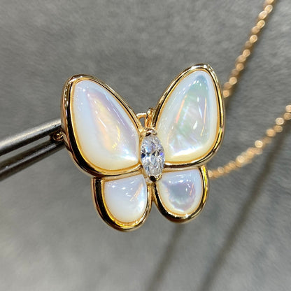 [Triumph Jewelry]BUTTERFLY MOP DIAMOND NECKLACE