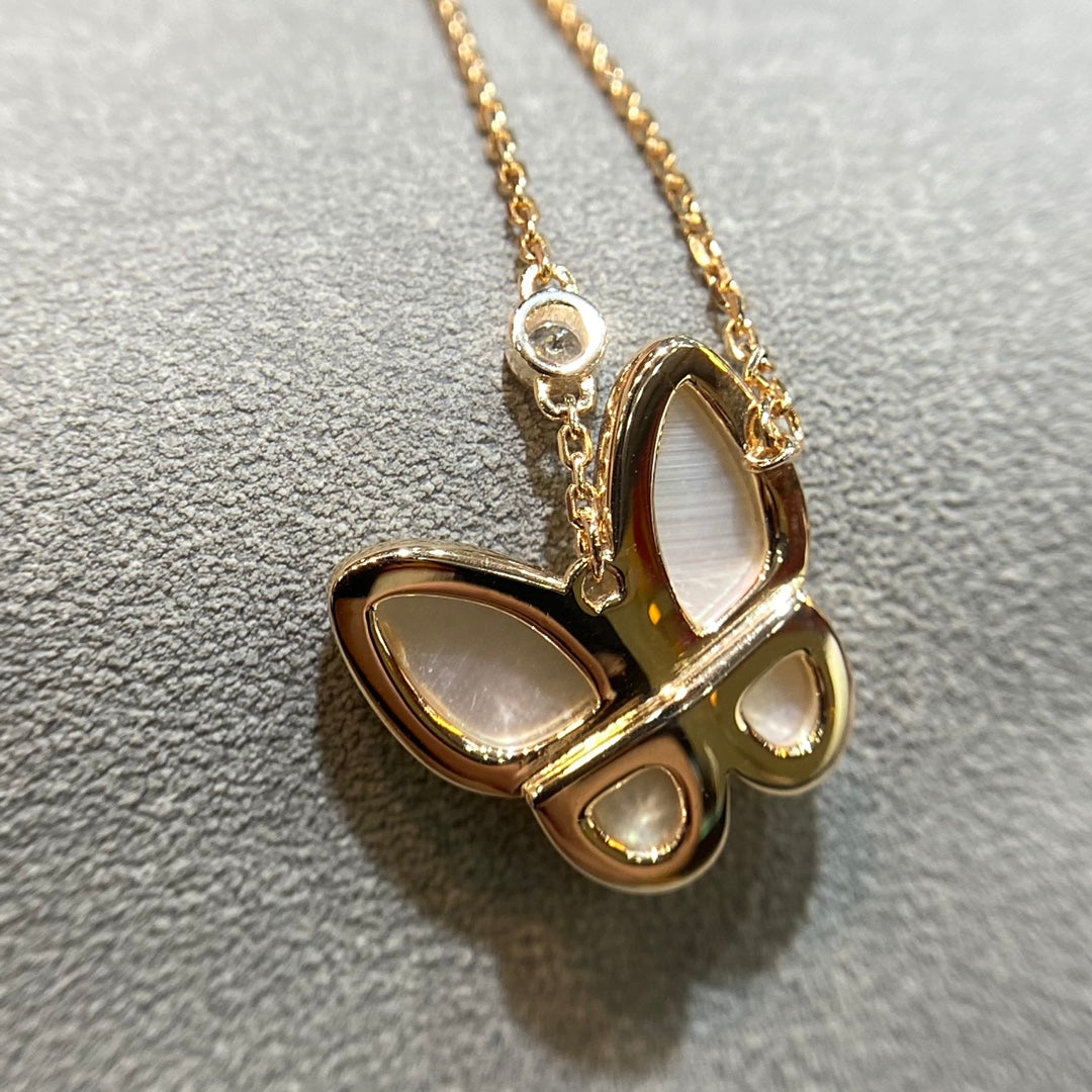 [Triumph Jewelry]BUTTERFLY MOP DIAMOND NECKLACE