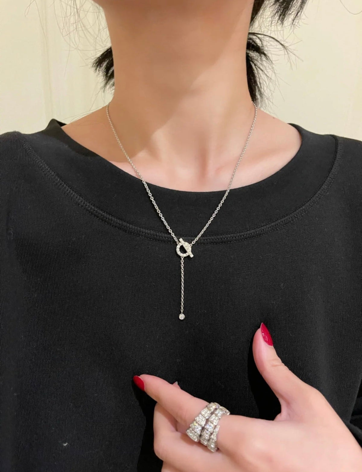 [Triumph Jewelry]FINESSE SILVER DIAMOND NECKLACE