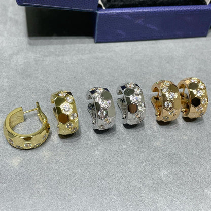 [Triumph Jewelry]BEE LOVE DIAMOND HOOP EARRINGS