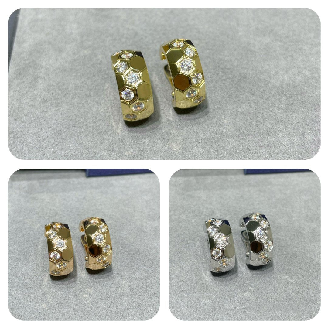 [Triumph Jewelry]BEE LOVE DIAMOND HOOP EARRINGS