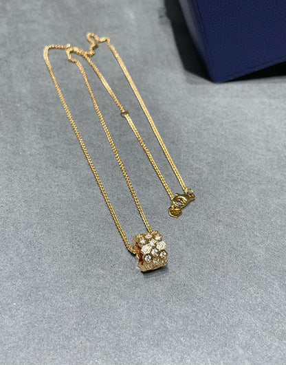 [Triumph Jewelry]BEE LOVE DIAMOND PAVED 3 ROW NECKLACE