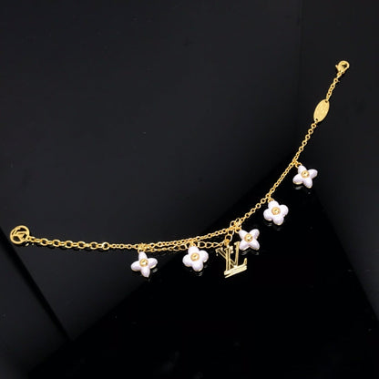 [Triumph Jewelry]LOGO 6 MOTIF STAR AND SUN GOLD BRACELET