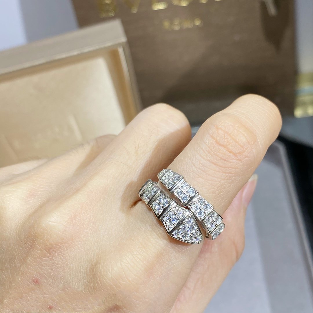 [Triumph Jewelry]SERPENTI RING SILVER DIAMOND PAVED
