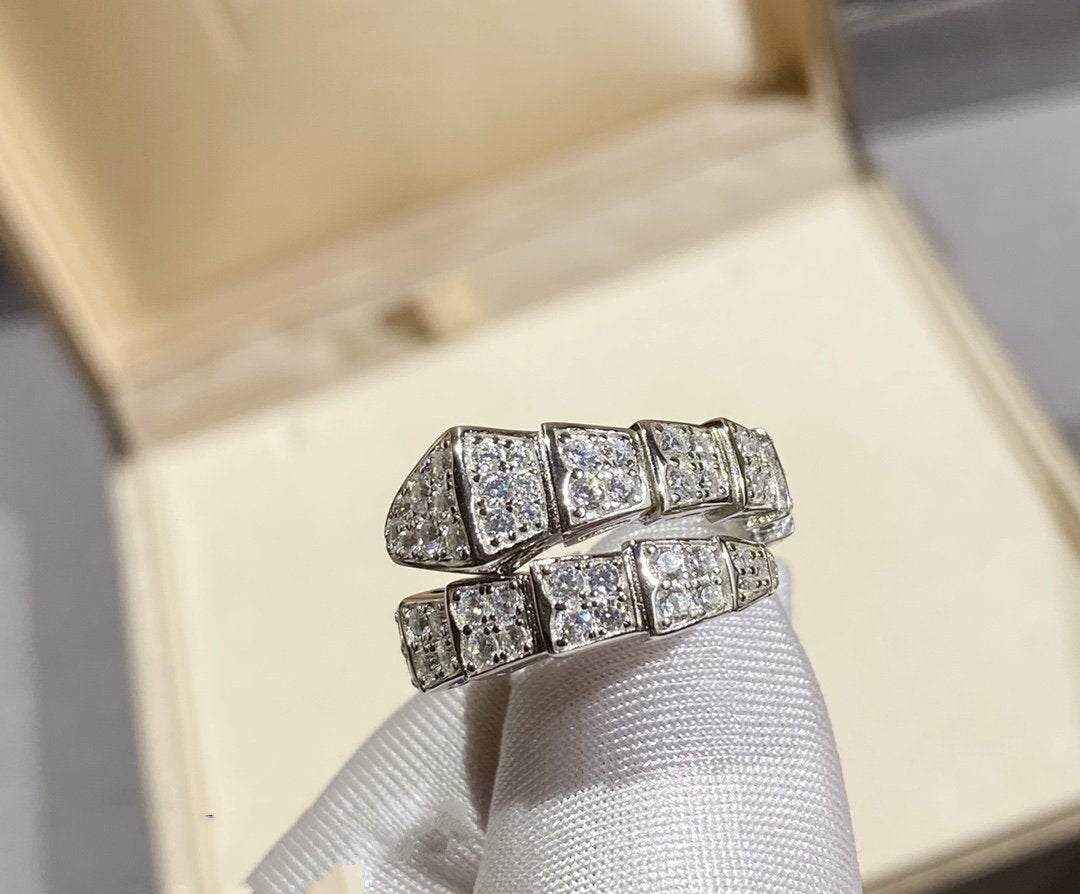 [Triumph Jewelry]SERPENTI RING SILVER DIAMOND PAVED