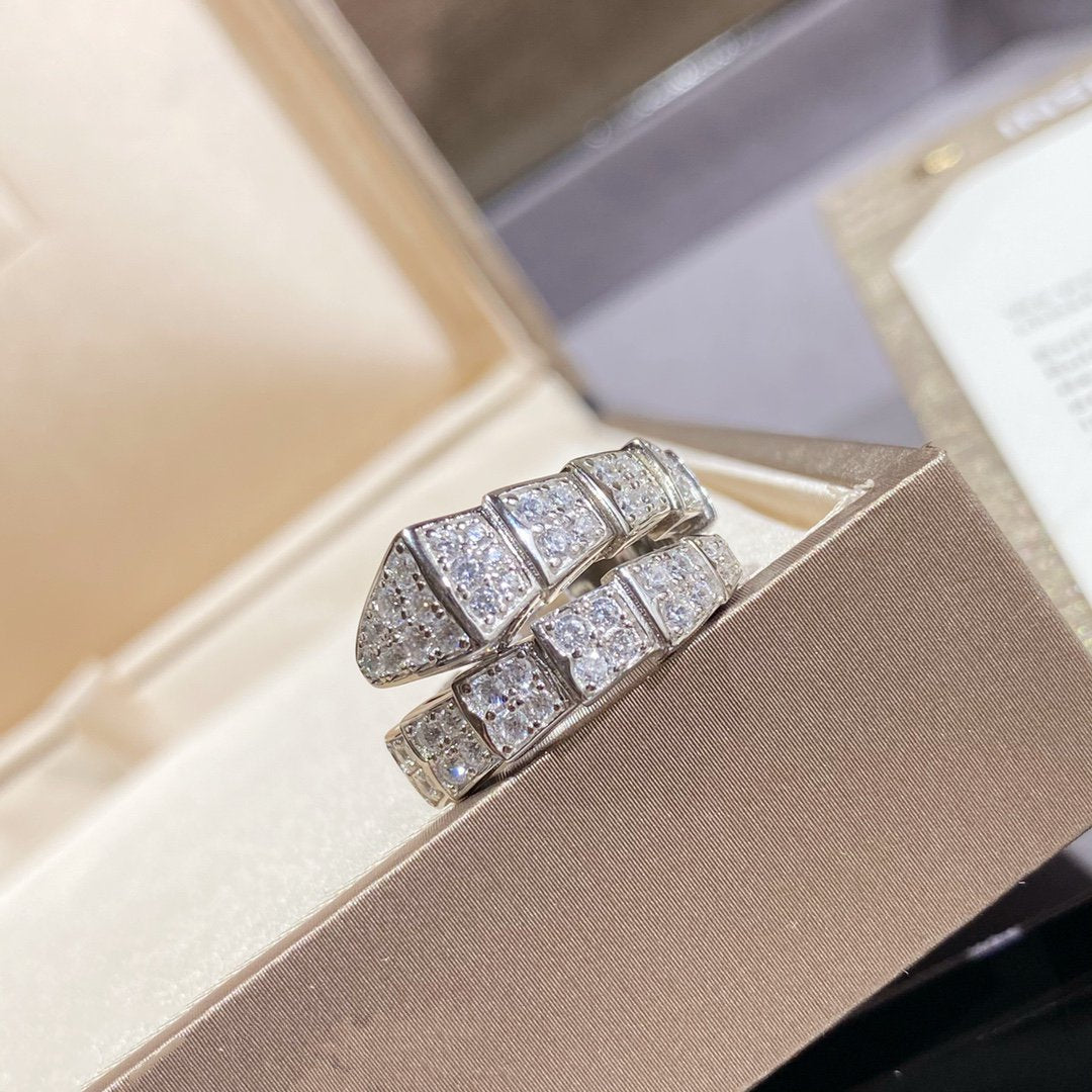 [Triumph Jewelry]SERPENTI RING SILVER DIAMOND PAVED