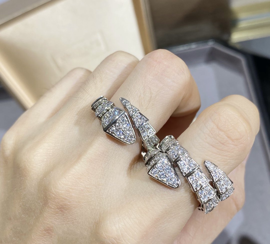 [Triumph Jewelry]SERPENTI LARGE RING SILVER DIAMOND PAVED