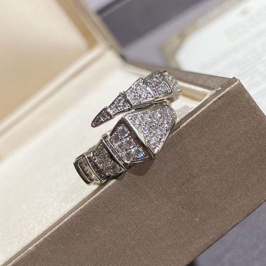 [Triumph Jewelry]SERPENTI LARGE RING SILVER DIAMOND PAVED