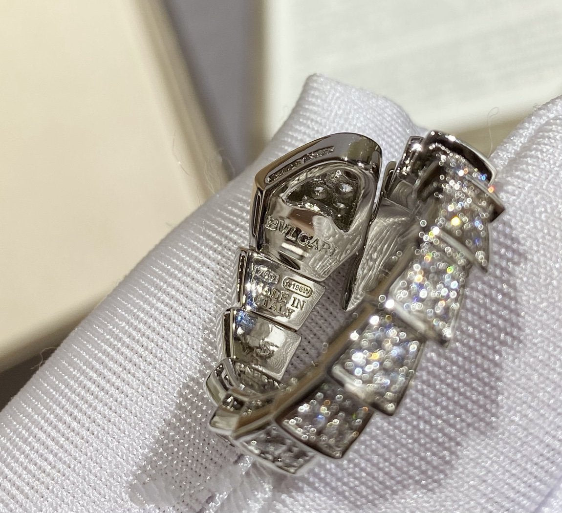 [Triumph Jewelry]SERPENTI LARGE RING SILVER DIAMOND PAVED